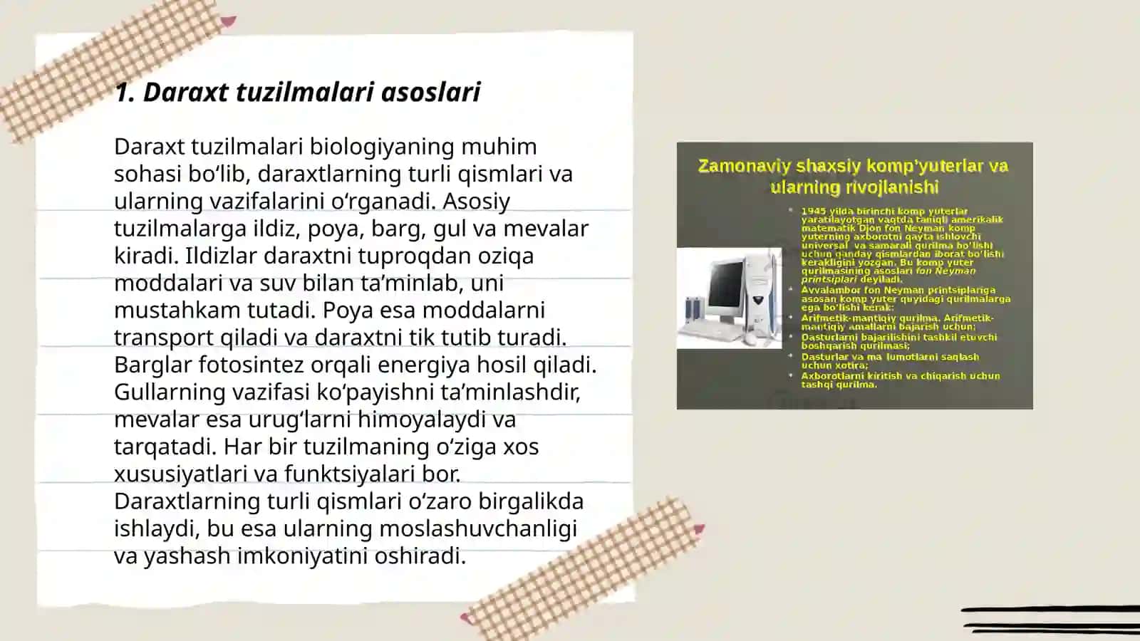 Daraxt tuzilmalari asoslari 3