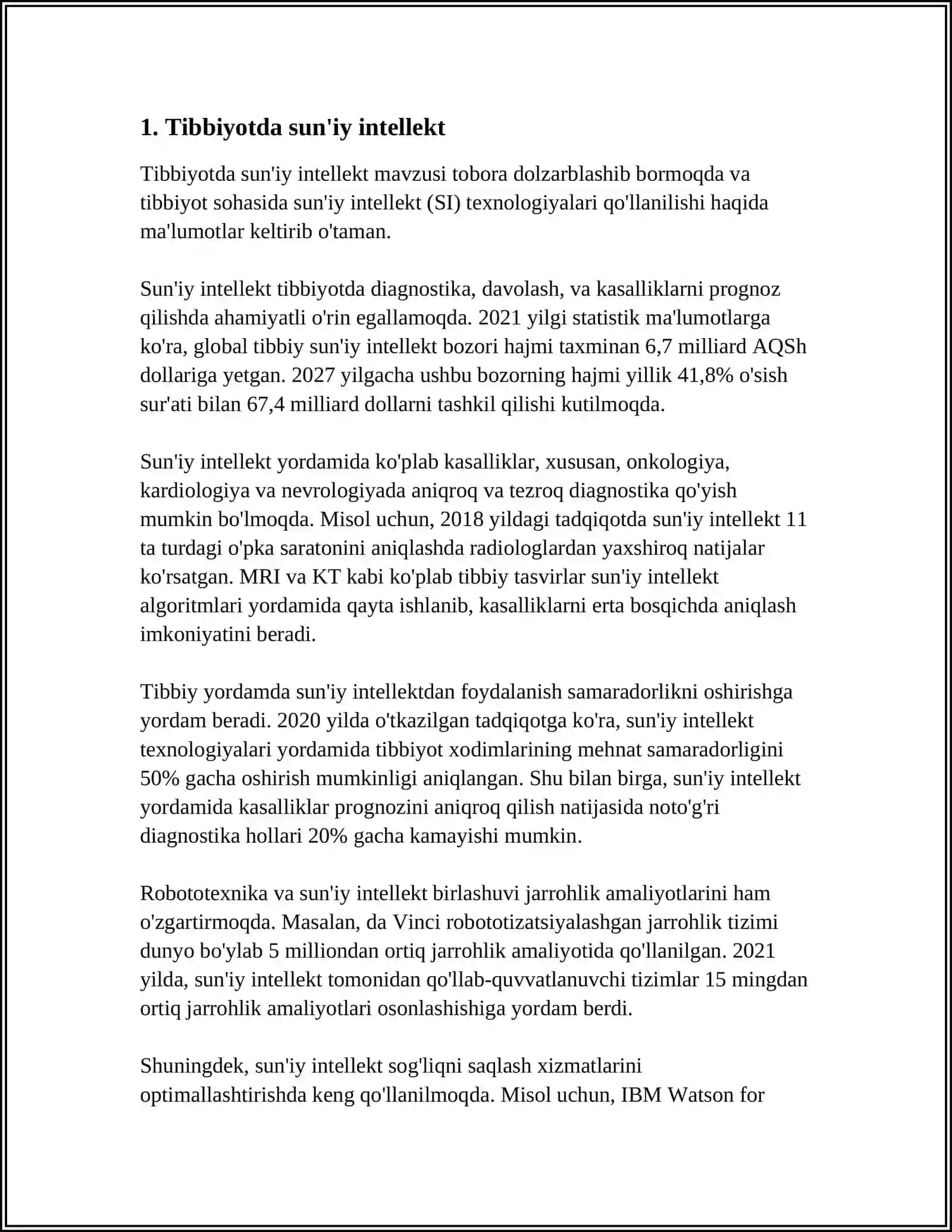 Tibbiyotda sun'iy intellekt 3