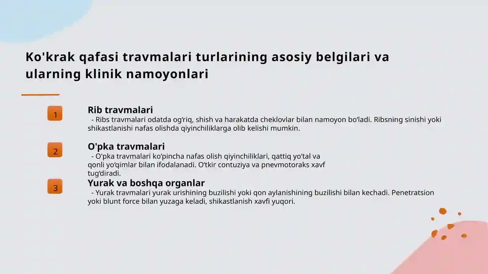 Ko'krak qafasi travmalari 3