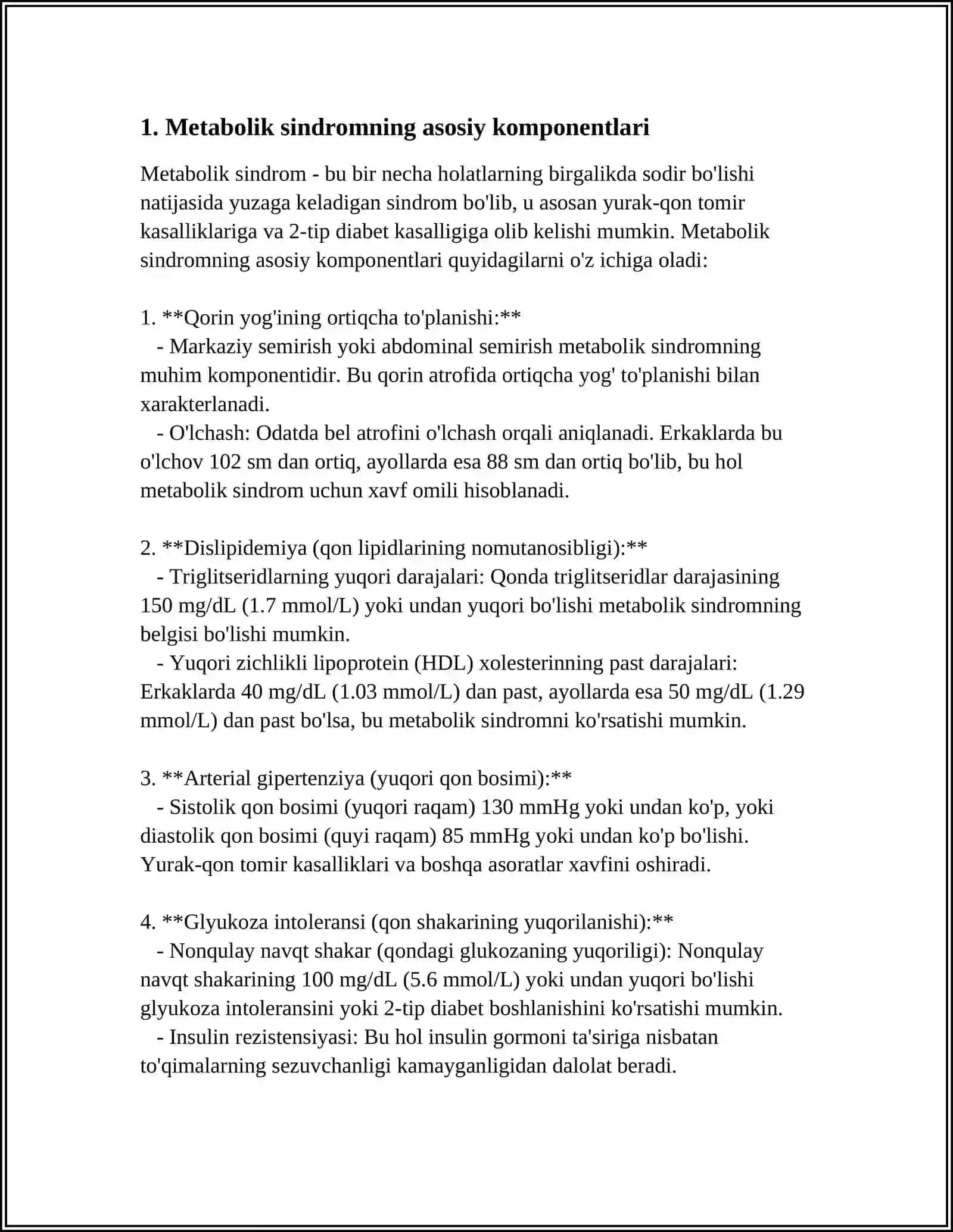METABOLIK SINDIROM. 2-TIP QANDLI DIABET 3