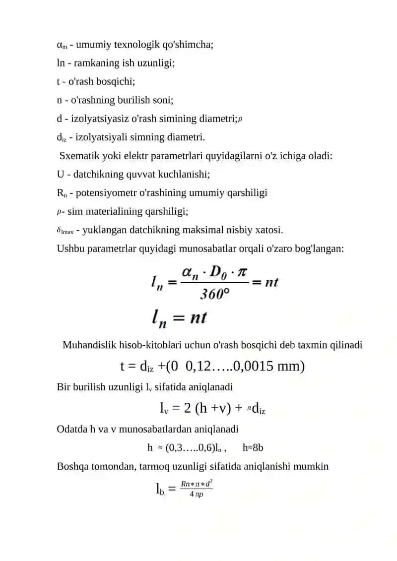 Potensiometrik o'zgartkichlar 3