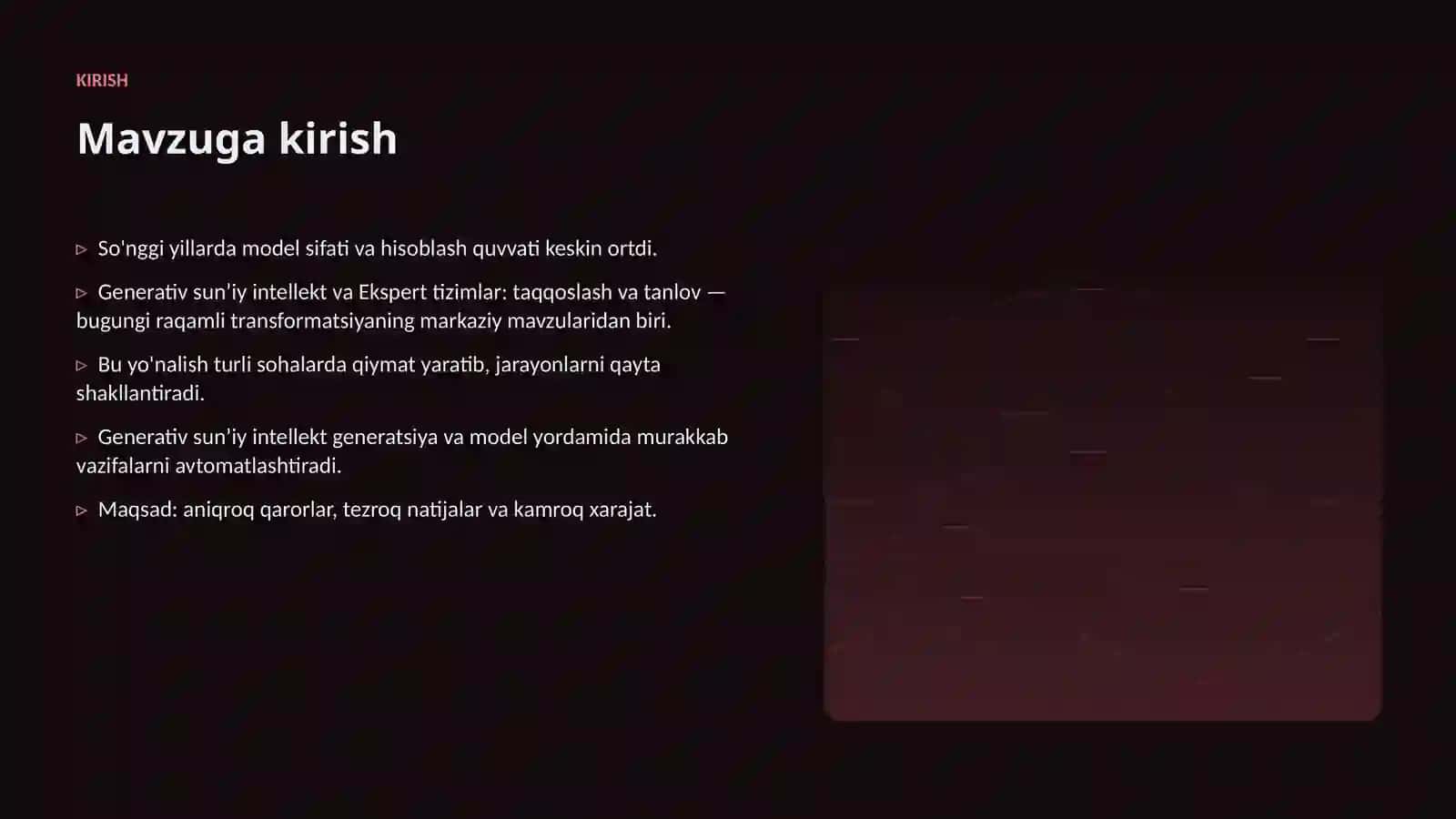 Generativ sunʼiy intellekt va Ekspert tizimlar 3