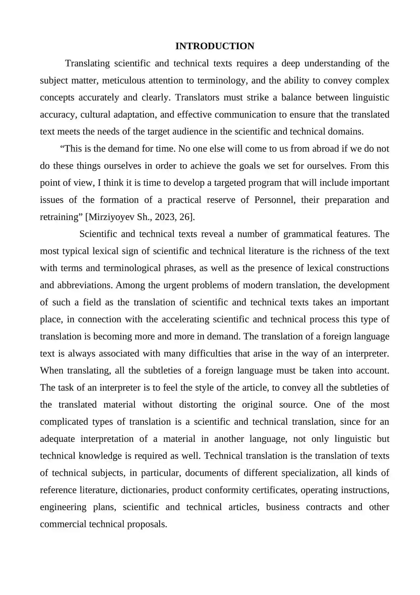 PROBLEM OF TRANSLATING SCIENTIFIC-TECHNICAL TEXT 3