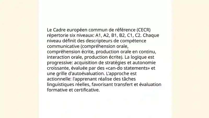 Les niveaux du CECR et leur application dans le processus d’apprentissage du français 3
