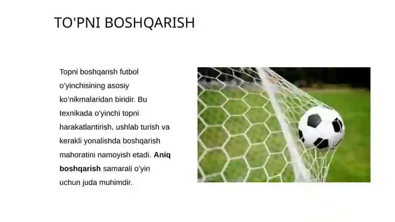 FUTBOL O’YINIDA HARAKATLANISH TEXNIKASINI O’RGATISH 3