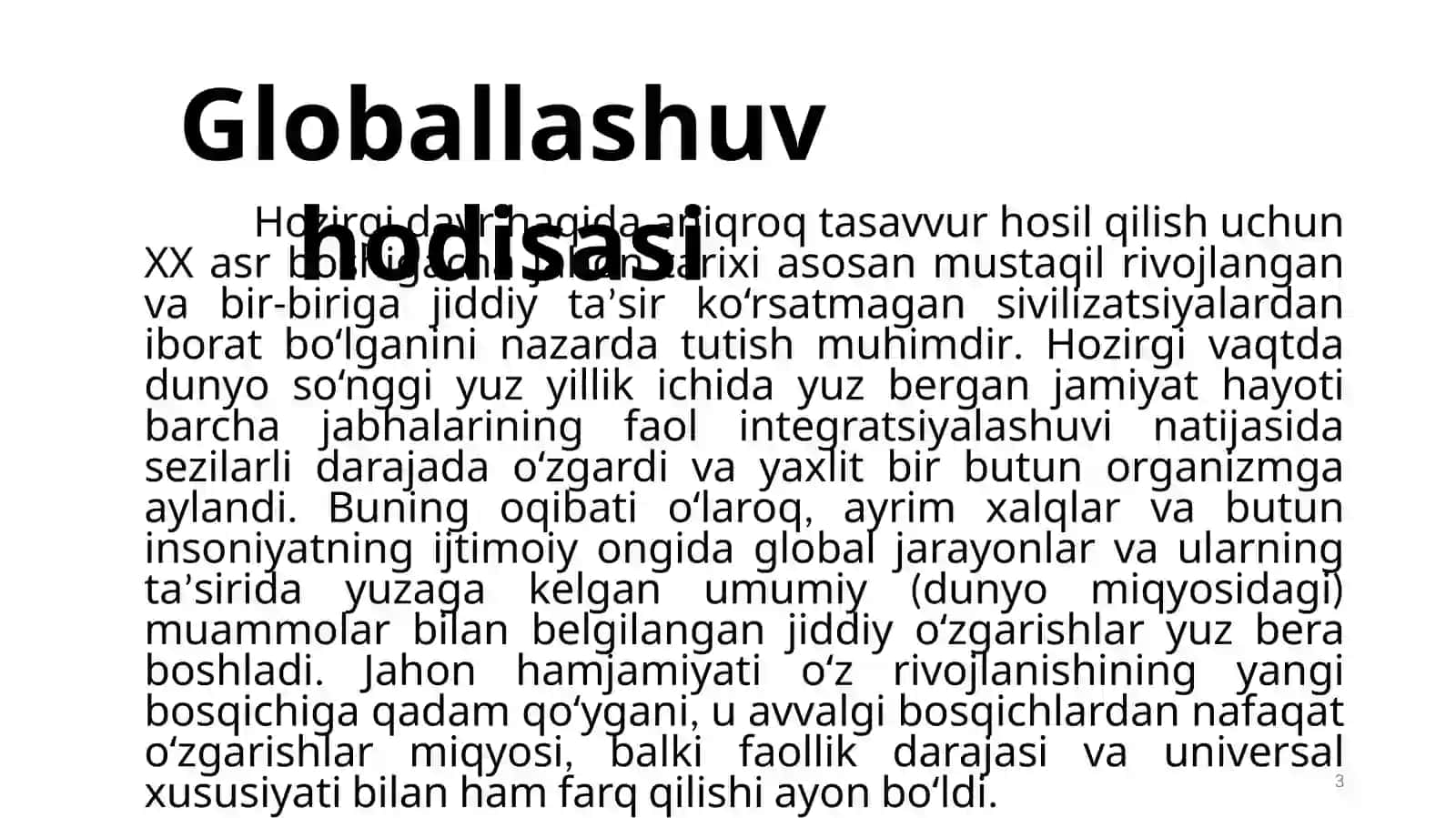 Globallashuv 3
