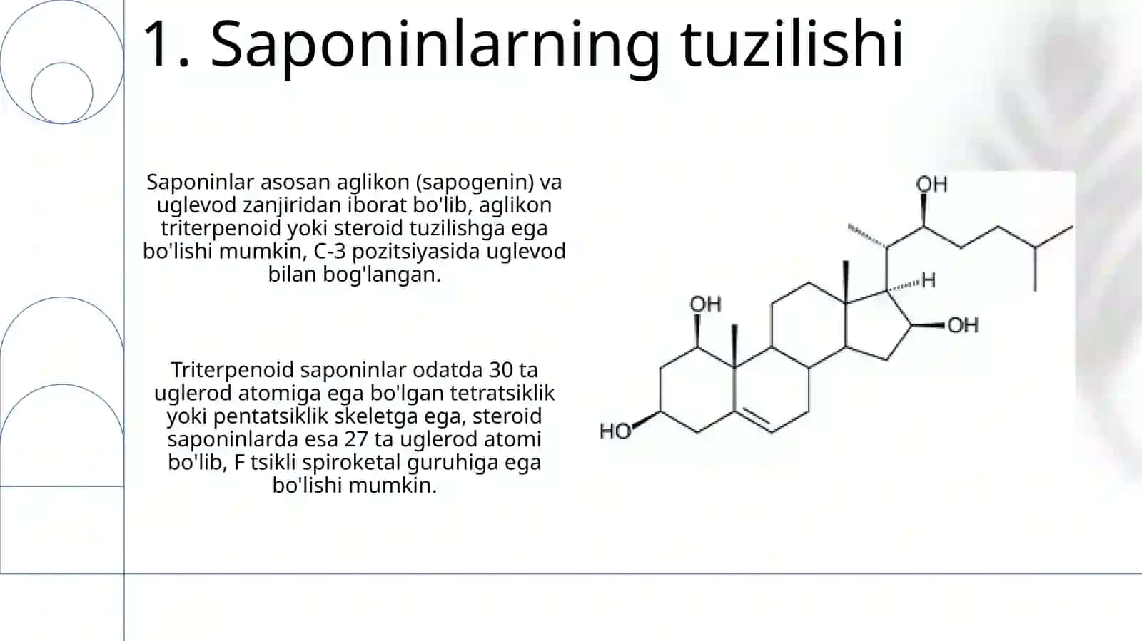 Saponinlarning tuzilishi 3