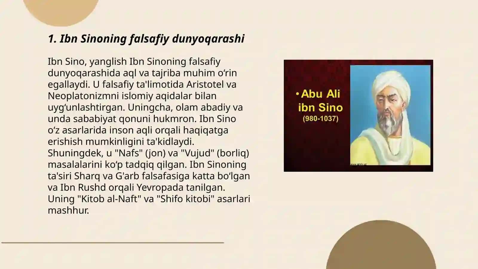 Ibn Sinoning falsafiy qarashlari 3