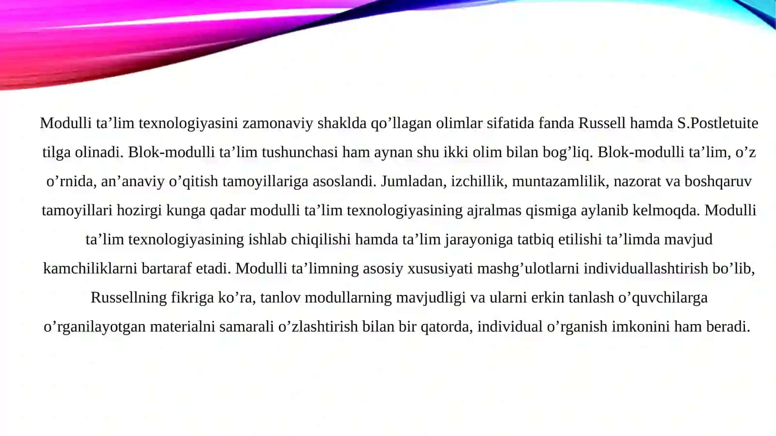 Modulli Ta’lim Texnologiyasi 3