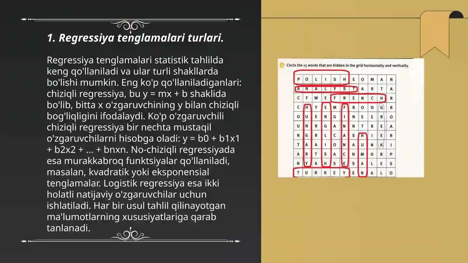 Regressiya tenglamasi 3