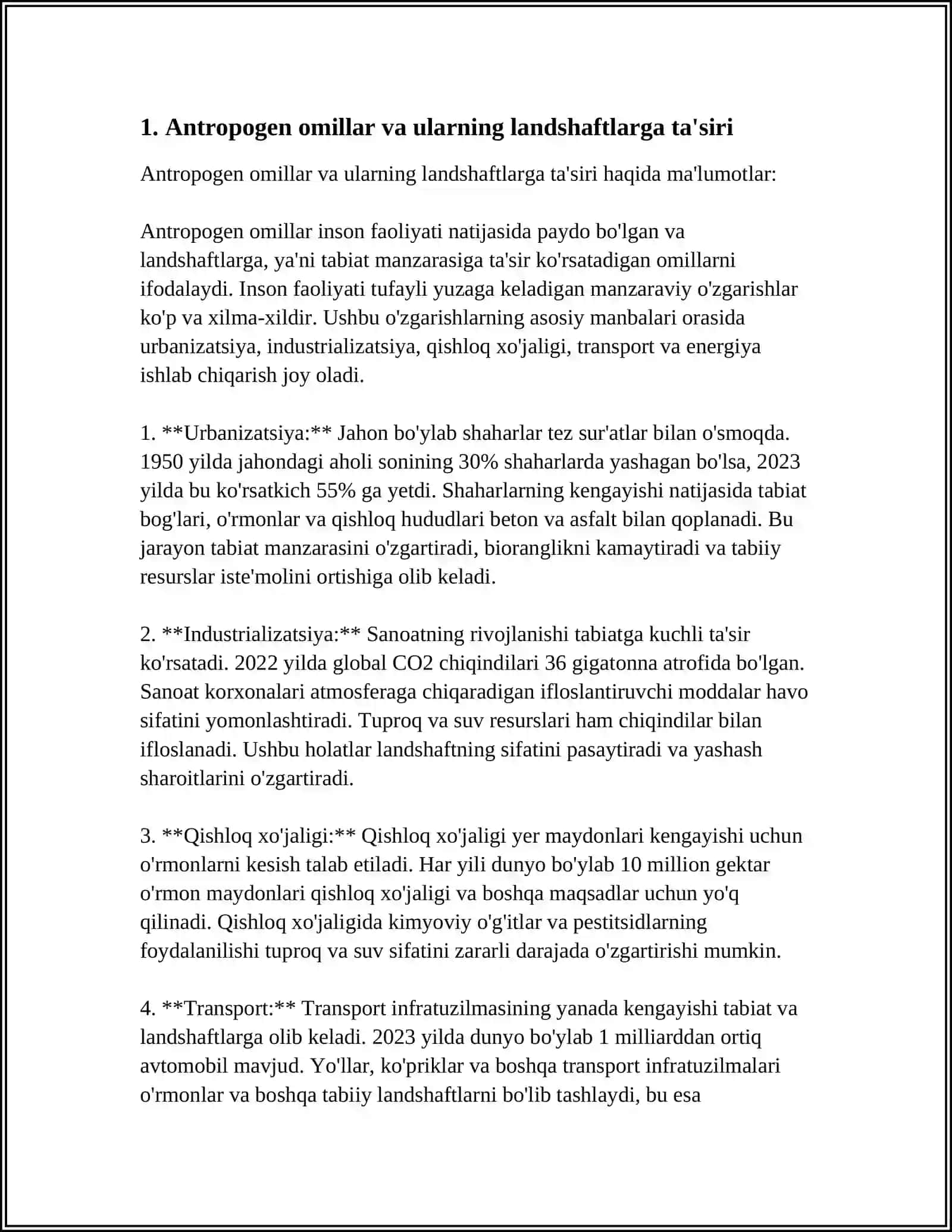 O'ZBEKISTONDA LANDSHAFTLARNING ANTROPOGEN O'ZGARISHLARI 3