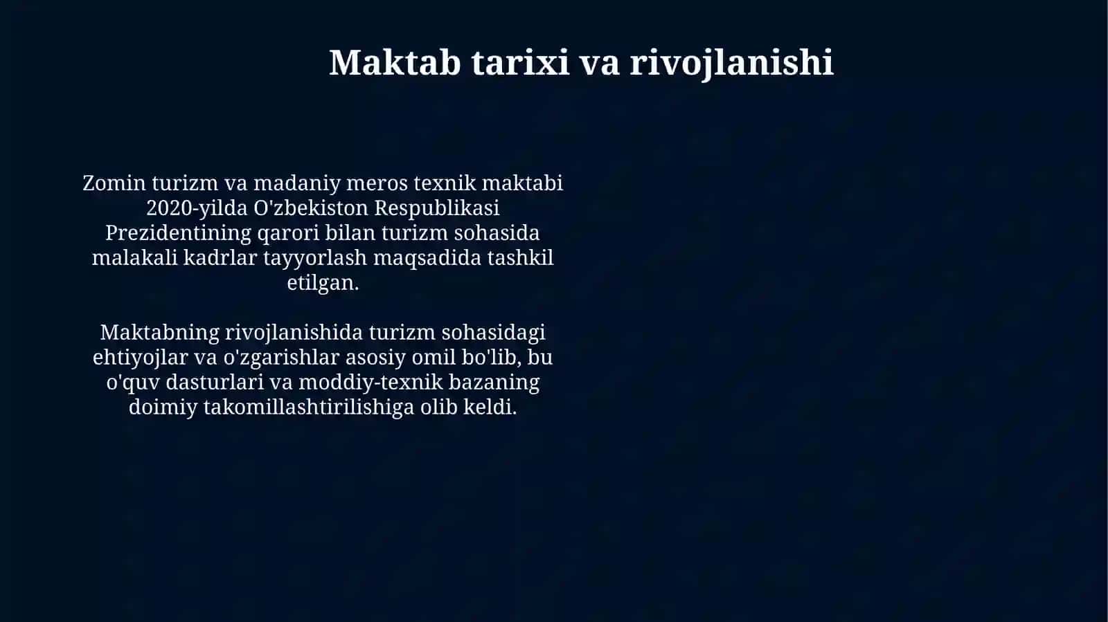 Zomin turizm va madaniy meros texnikumi 3