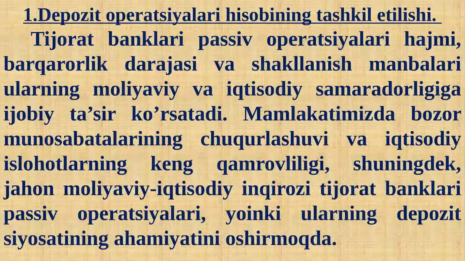 BANKLARDA DEPOZIT OPERATSIYALARI HISOBI 3