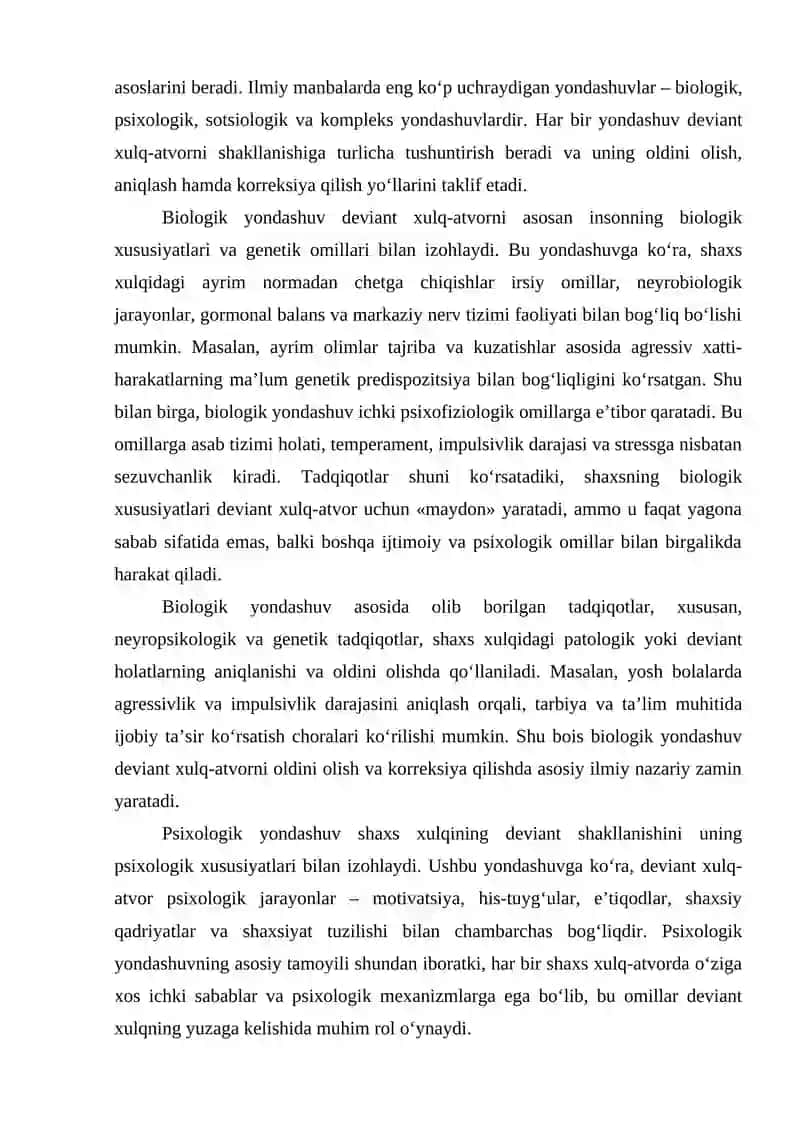 Shaxsning deviant xulq atvori sohasidagi tadqiqotlar 3