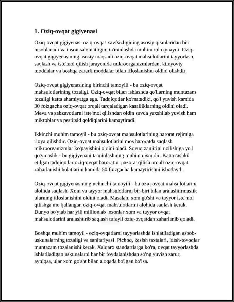 OZIQ OVQAT XAVFSIZLIGI 3