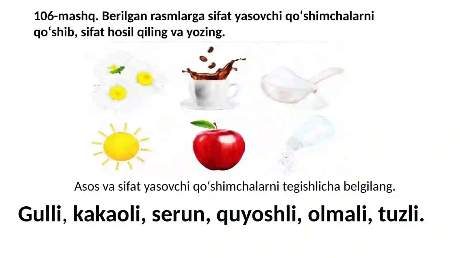Sifat yasovchi qo’shimchalar 3