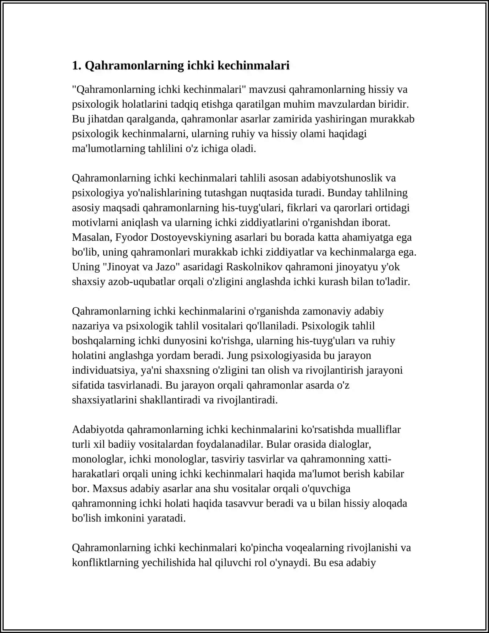 MEHROBDAN CHAYON ASARIDAGI OBRAZLARGA PSIXOLOGIK TAVSIF 3