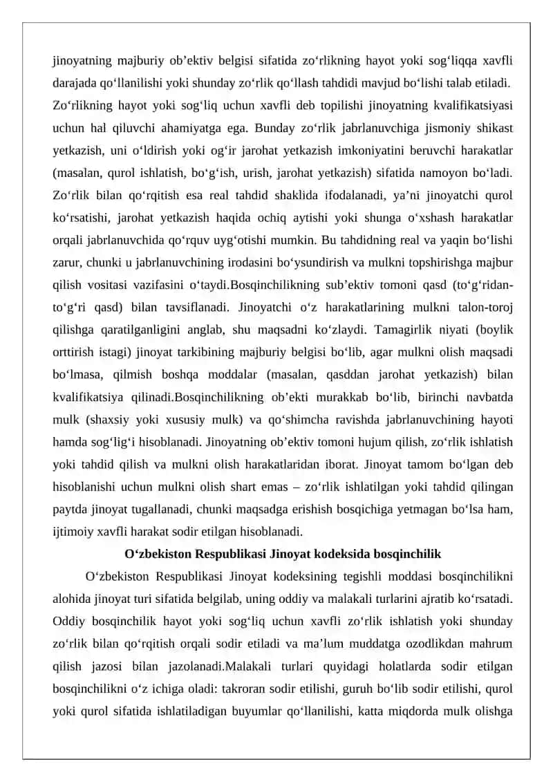 Bosqinchilik jinoyati 3