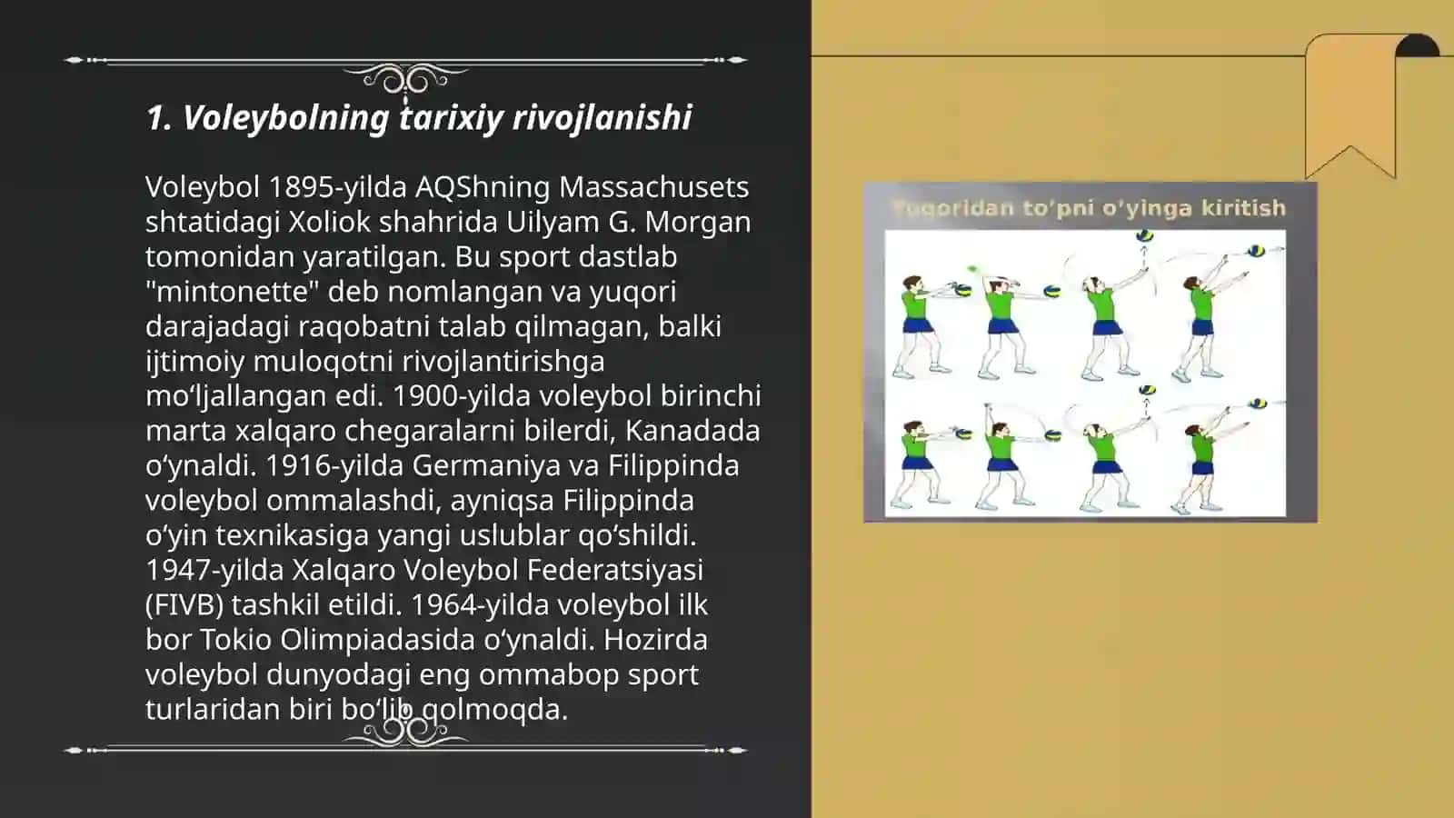 Voleybol rivojlanishi tarixi 3