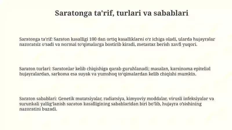 Saraton kasaligi 3
