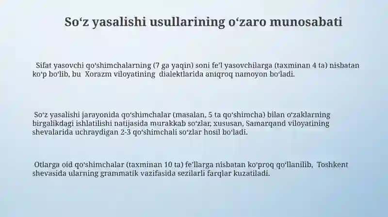 Ôzbek tilida soʻz yasalishi 3