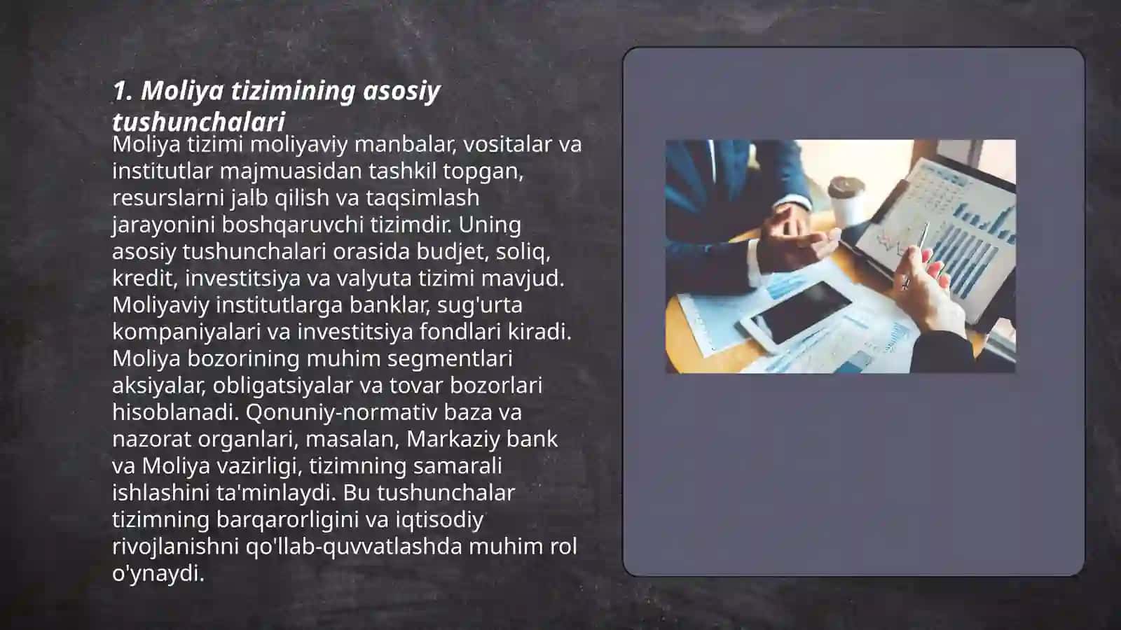 Moliya tizimi va Moliya siyosati 3