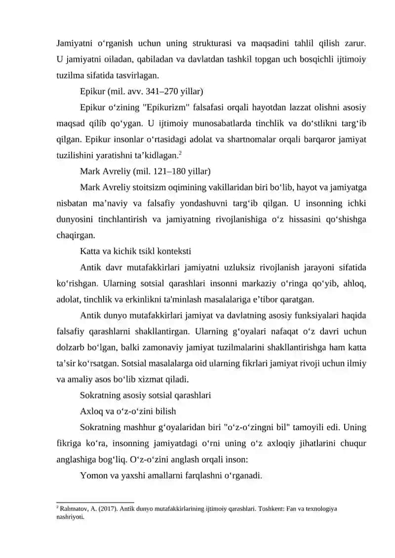 Antik dunyo mutafakkirlarining sotsial qarashlari 3