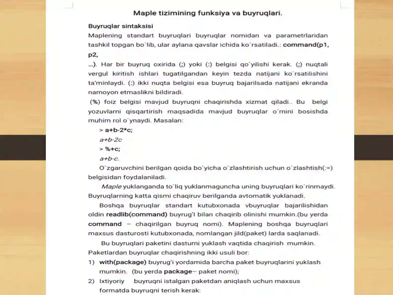 MAPLE DASTURI YORDAMIDA FUNKSIYA TO‘LIQLIKKA TEKSHIRISH 3