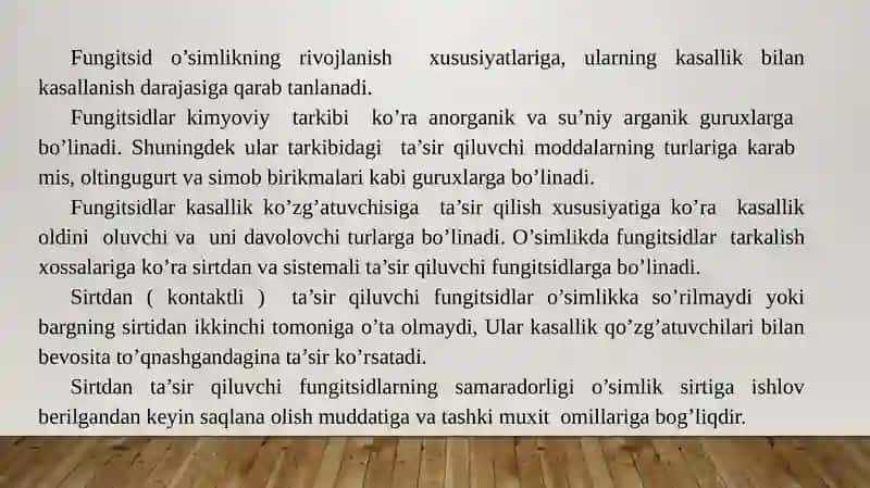 Fungitsidlar bilan tanishuv 3