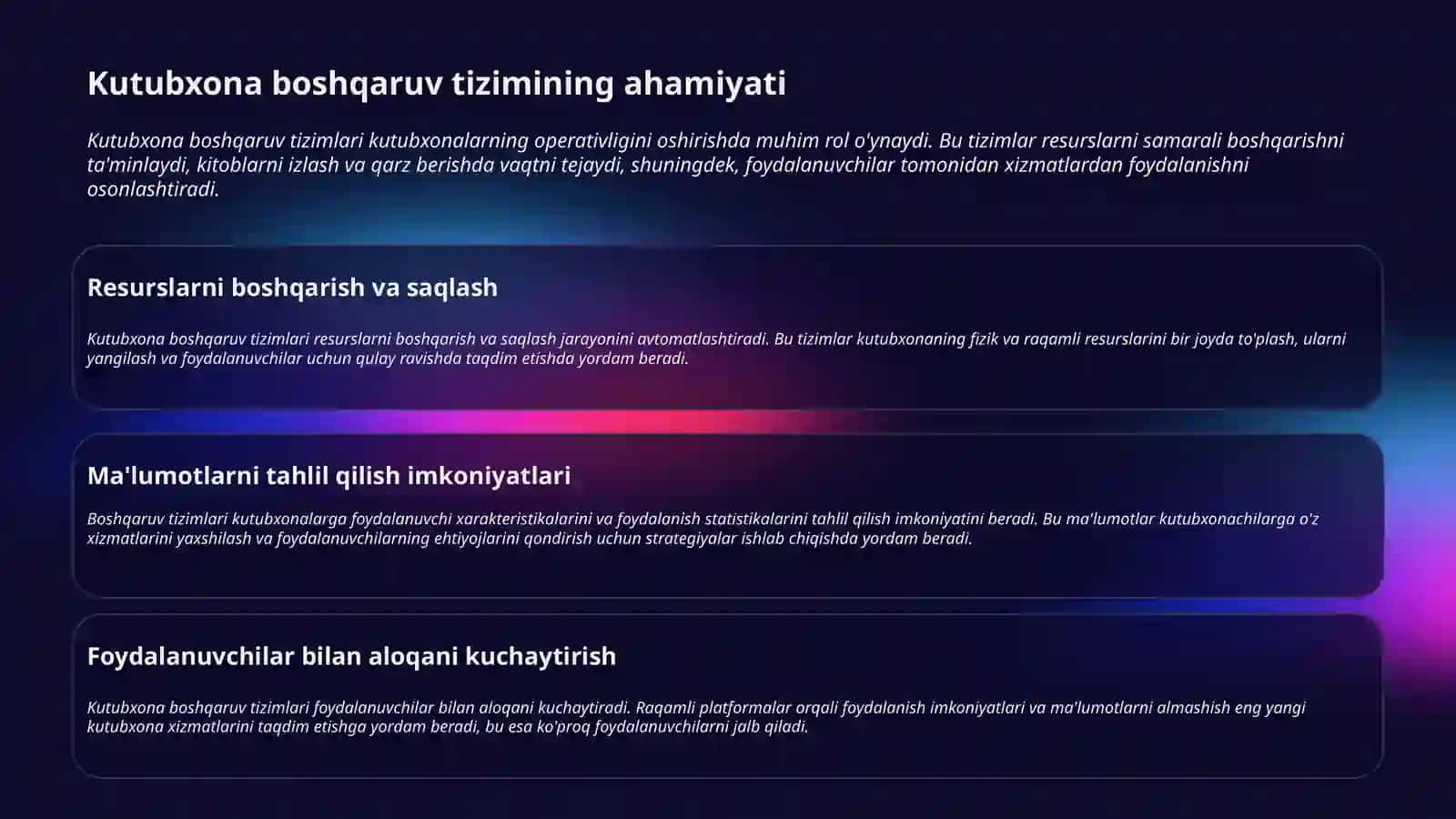 Kutubxona boshqaruv tizimlari 3
