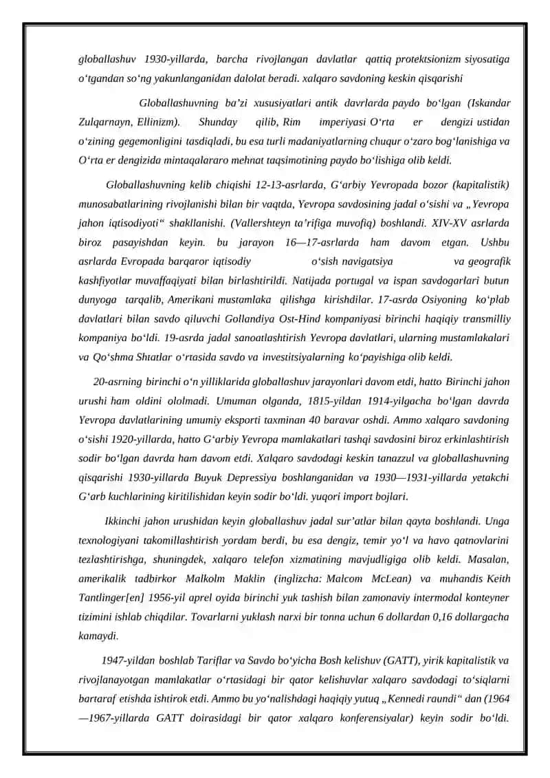 Global muammolarning mezonlari va darjalari 3