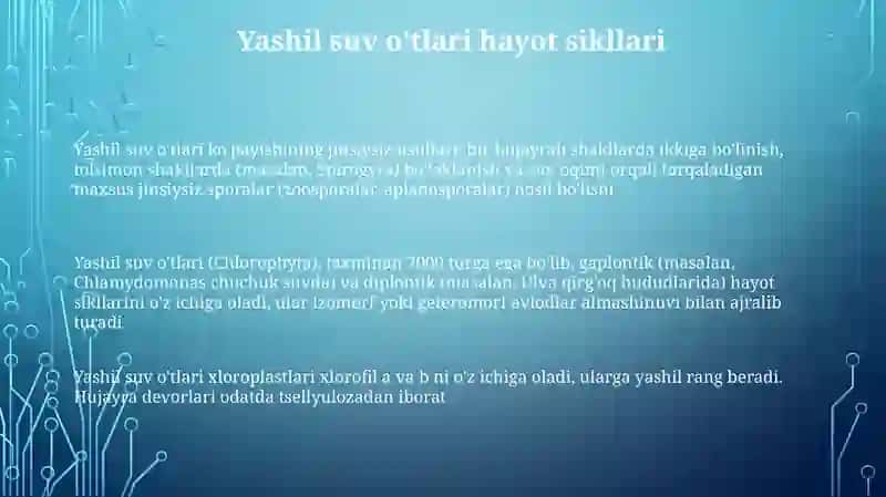 Yashil suv o'tlari 3