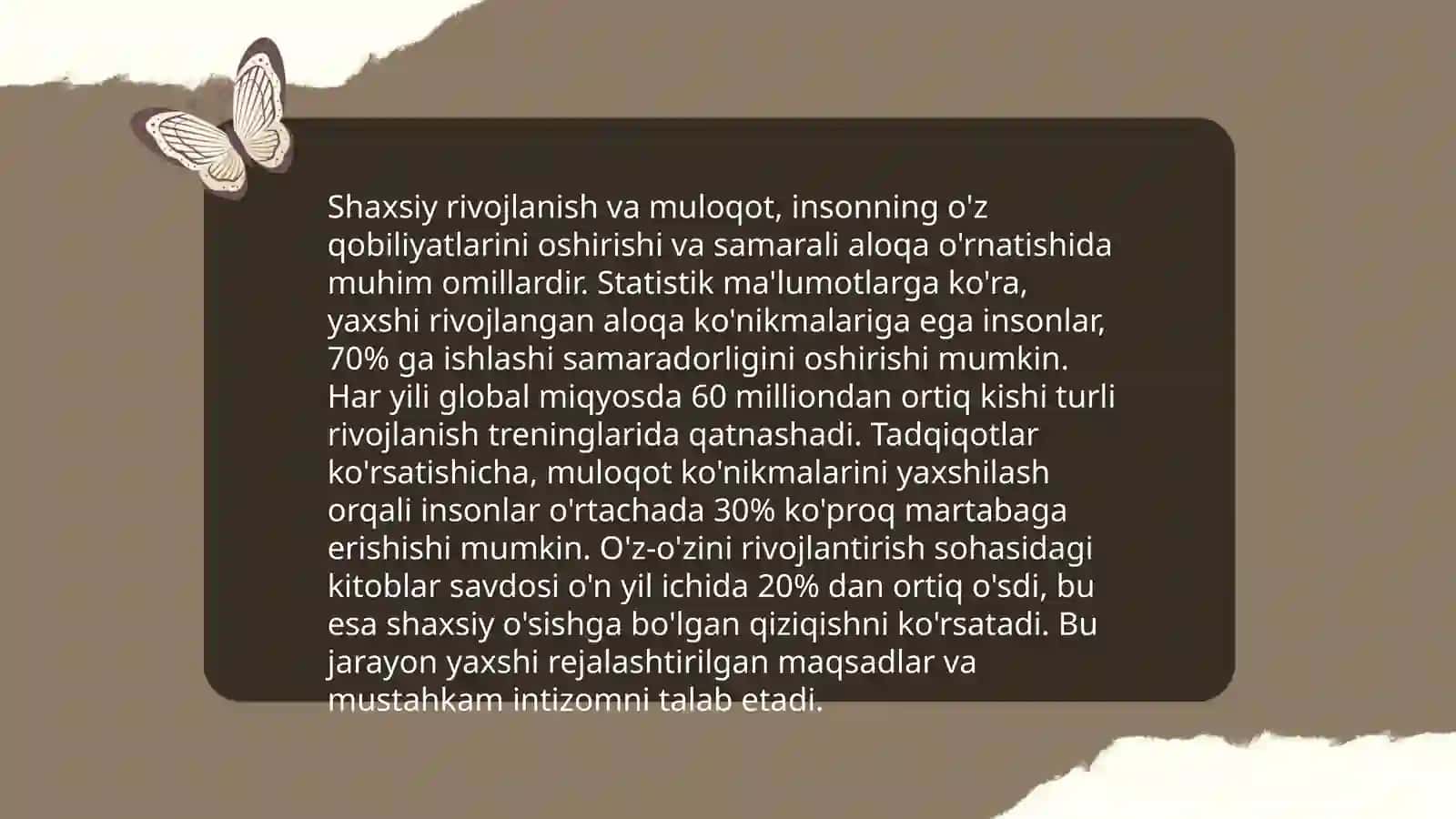 Shaxsiy rivojlanish va muloqot 3