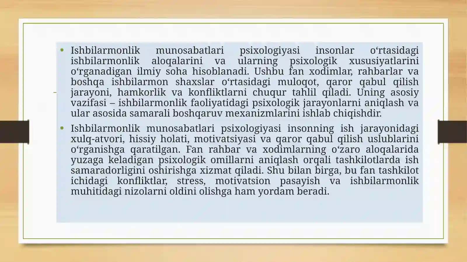 Ishbilarmonlik munosabatlari psixologiyasi 3