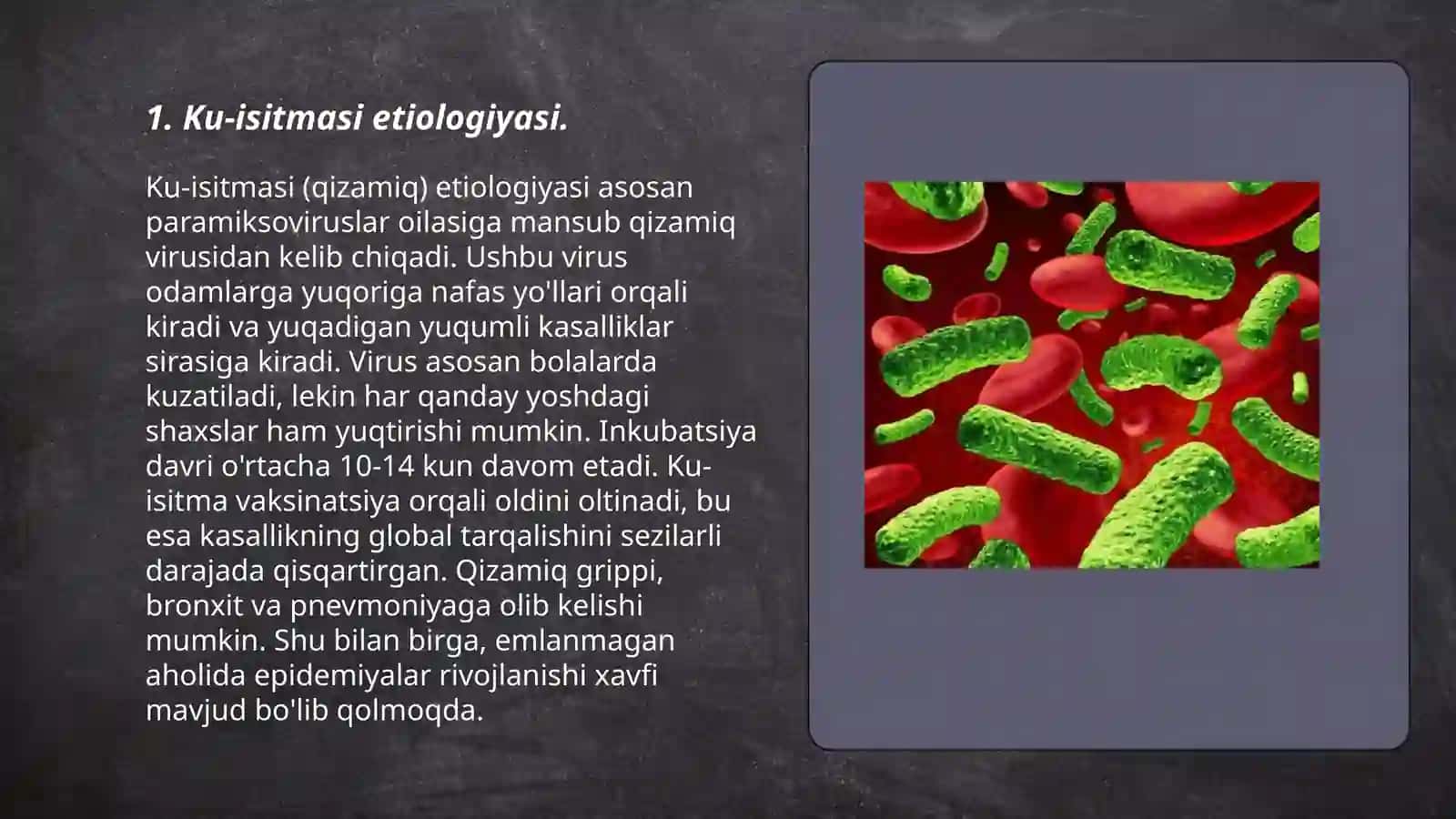 Ku-isitmasi etiologiyasi patogenezi klinikasi asoratlari profilaktikasi va davolashi 3