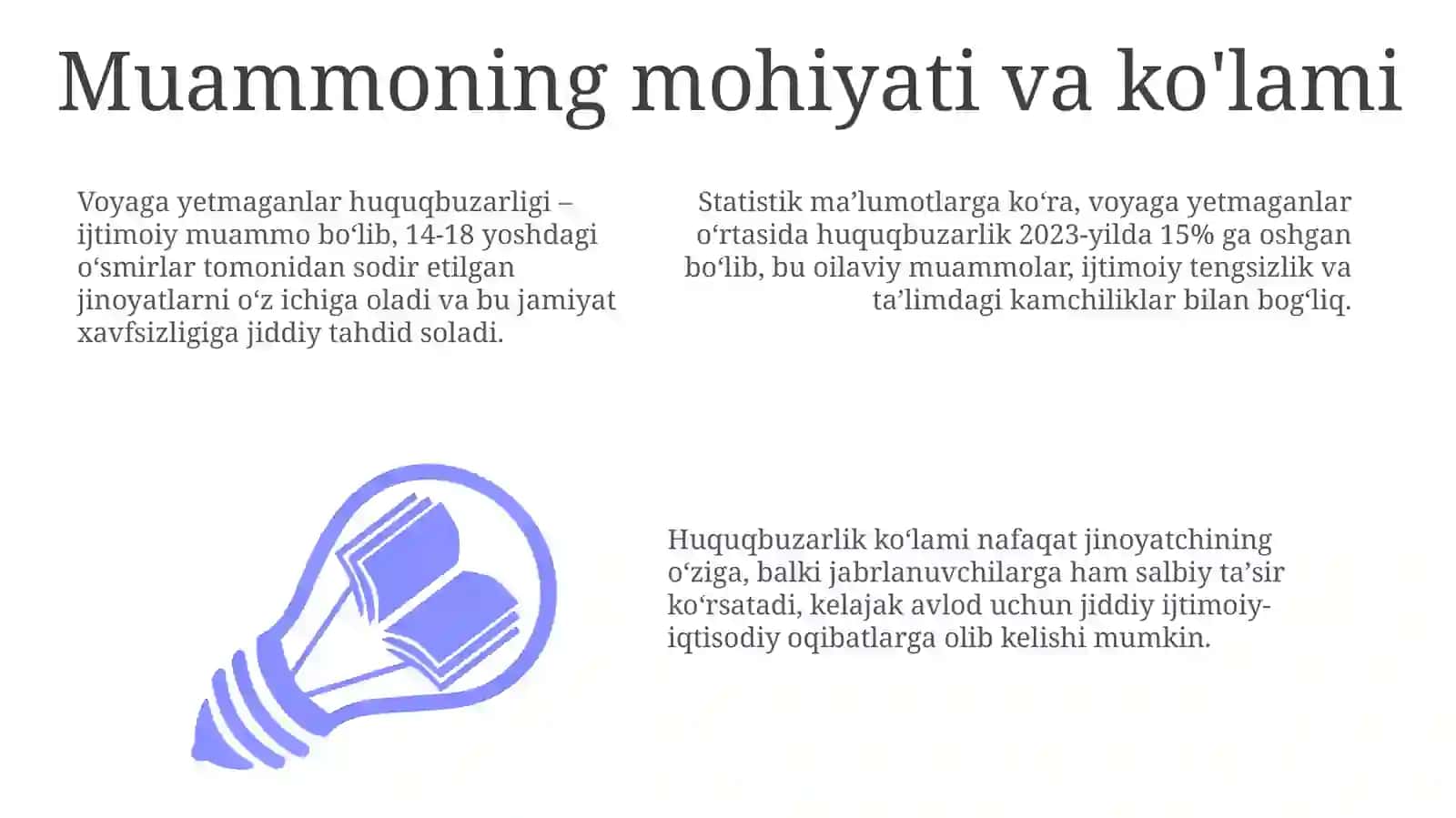 Voyaga yetmaganlar o'rtasida huquqbuzarlikning oldini olish 3