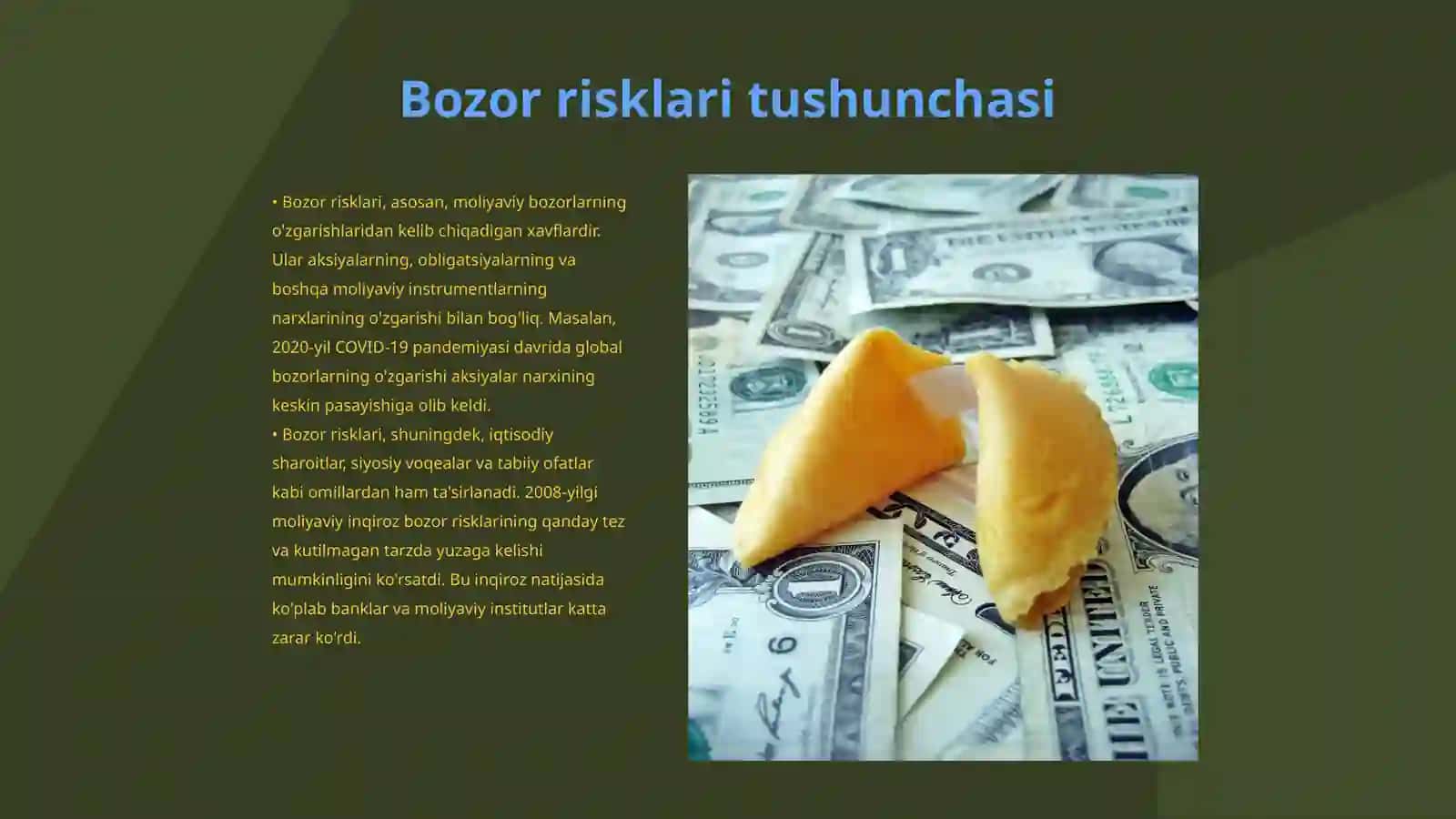 Bozor risklari va kredit risklari 3