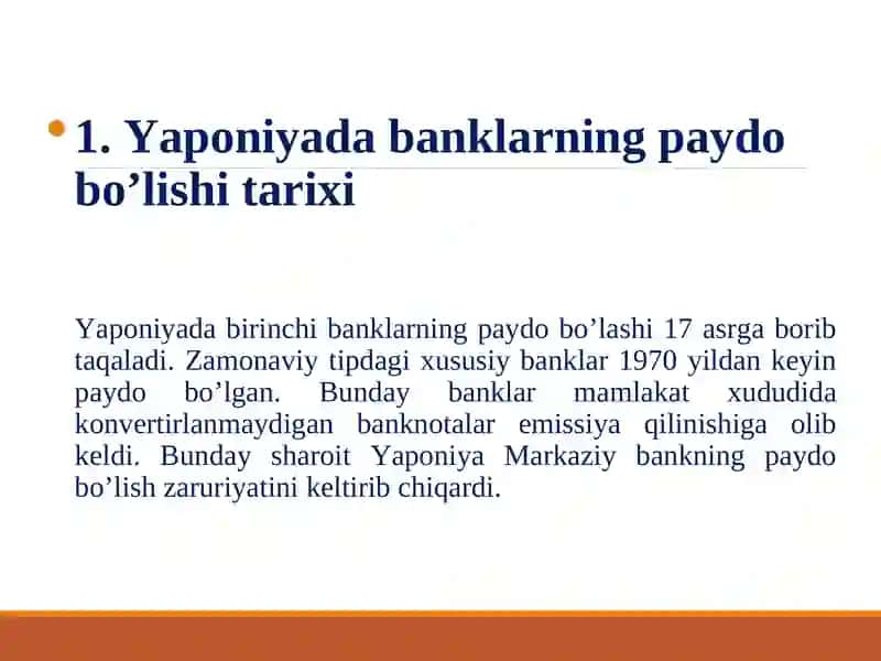 YAPONIYA BANK TIZIMI 3