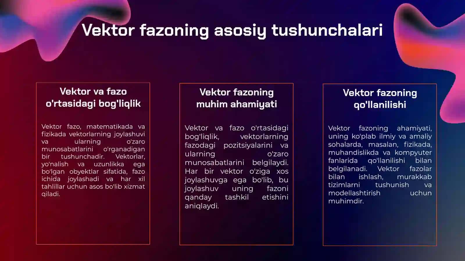 Vektor Fazo tushunchasi 3