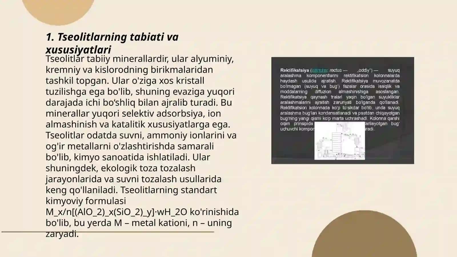 Tseolit yordamida tabiiy gazlarni tozalash 3
