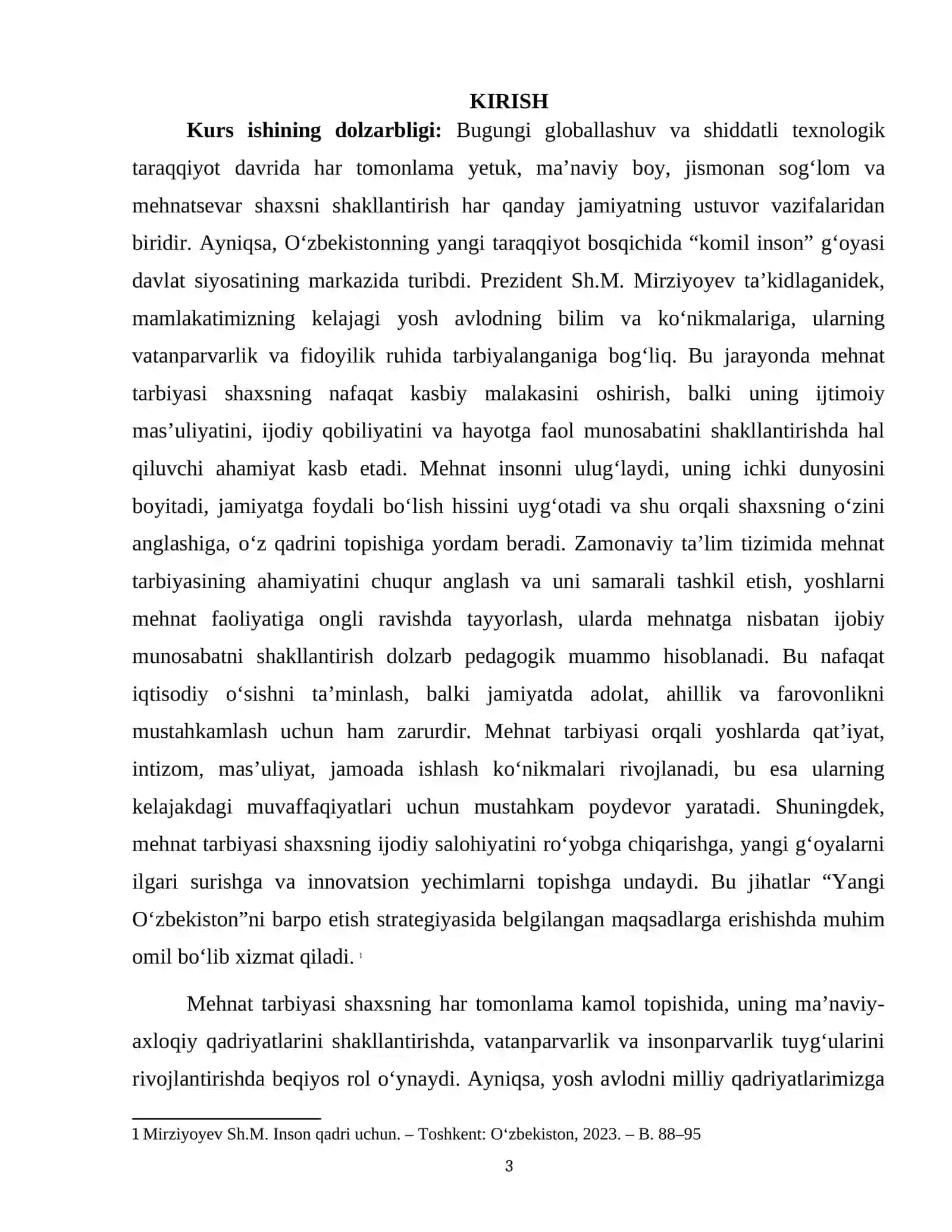 "KOMIL INSONNI SHAKLLANTIRISHDA MEHNAT TARBIYASINING OʻRNI" 3