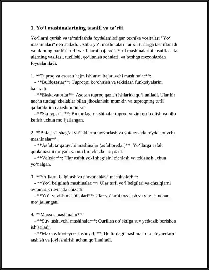 YO‘L MASHINALARINING YURITMALARI 3