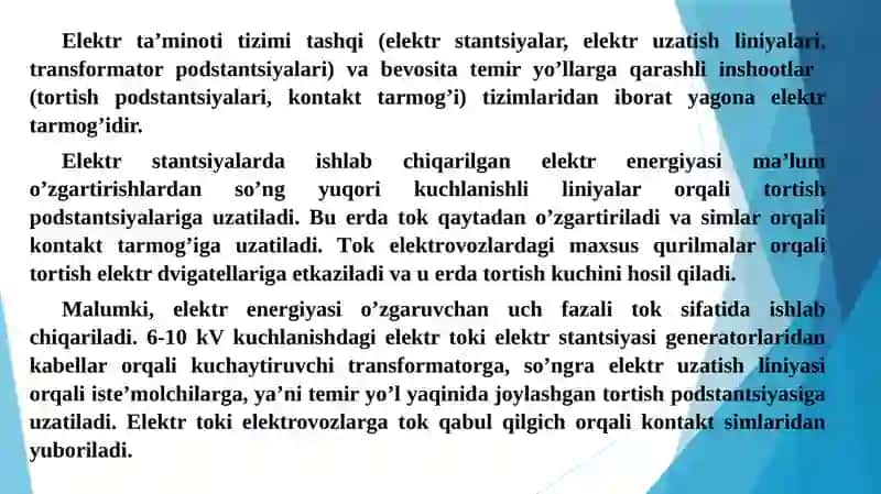 Temir yo‘llar elektr ta’minoti  inshoot va  qurilmalari 3