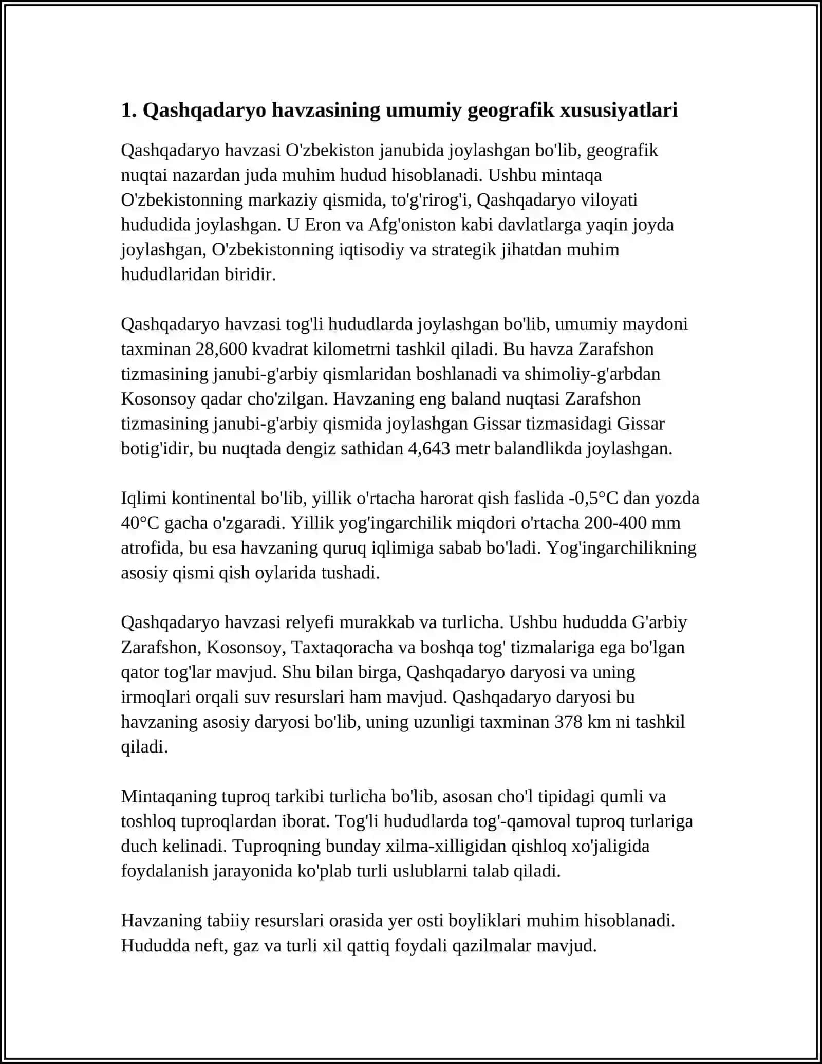 QASHQADARYO HAVZASI GIDROGRAFIYASI 3
