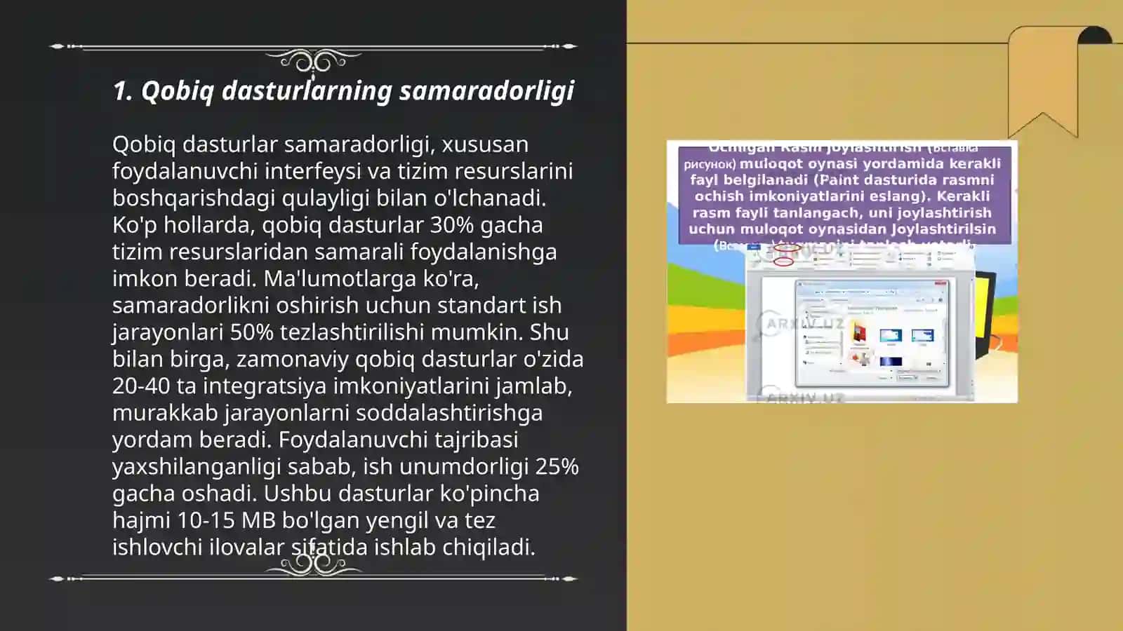 Qobiq dasturlar bilan ishlash afzalliklari 3