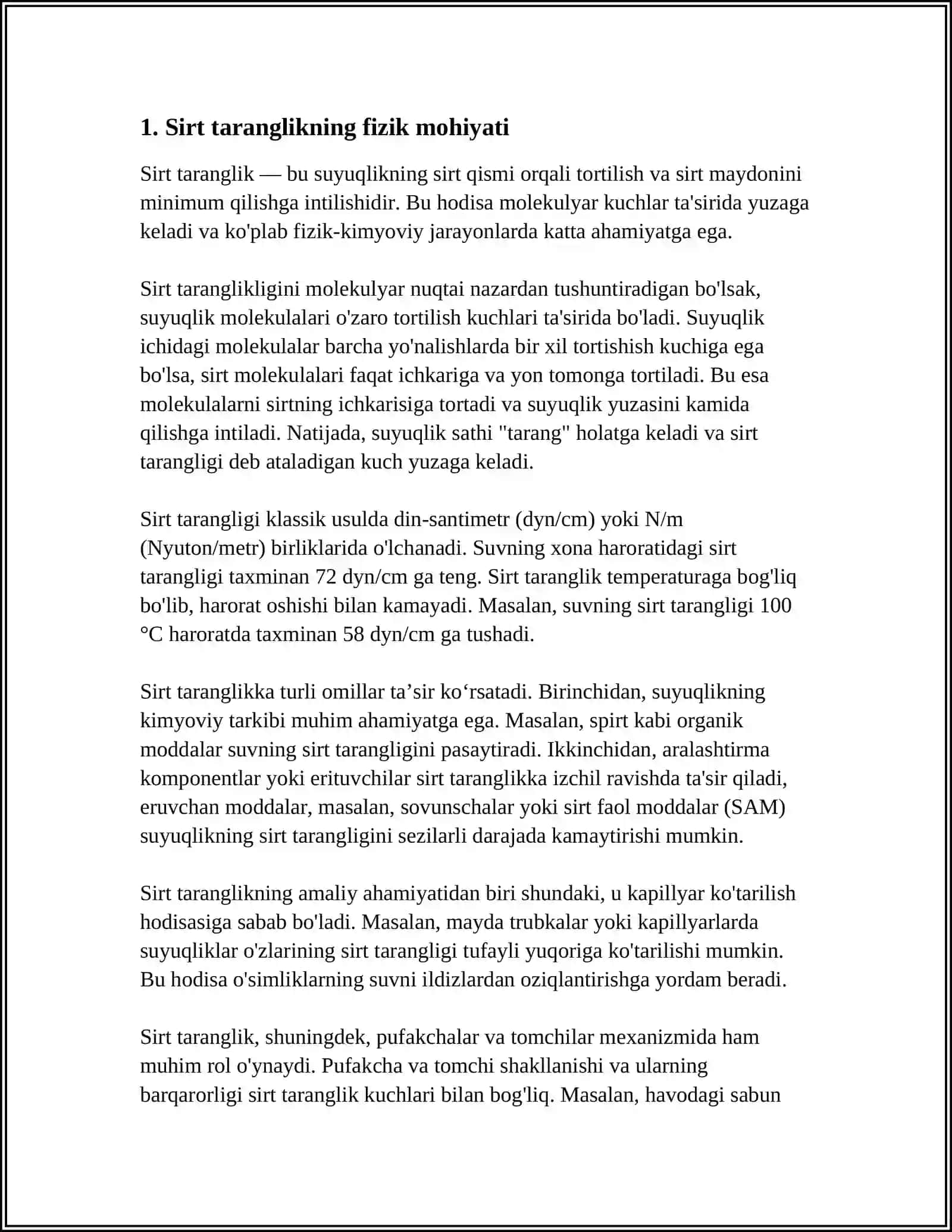 SUYUQLIKLARDAGI SIRT TARANGLIK HODISASI 3