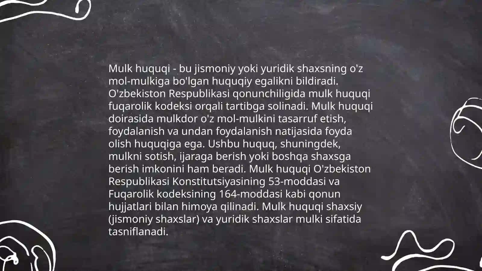 Mulk huquqining mazmuni 3