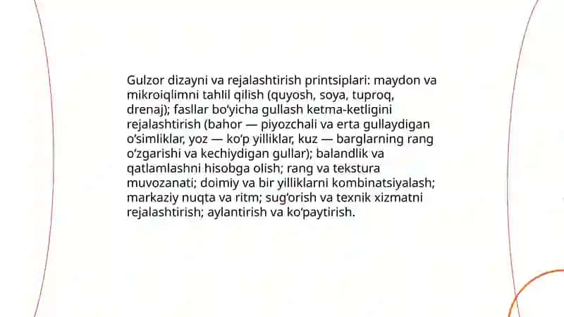 Turli fasllarda gulzor tashkili 3