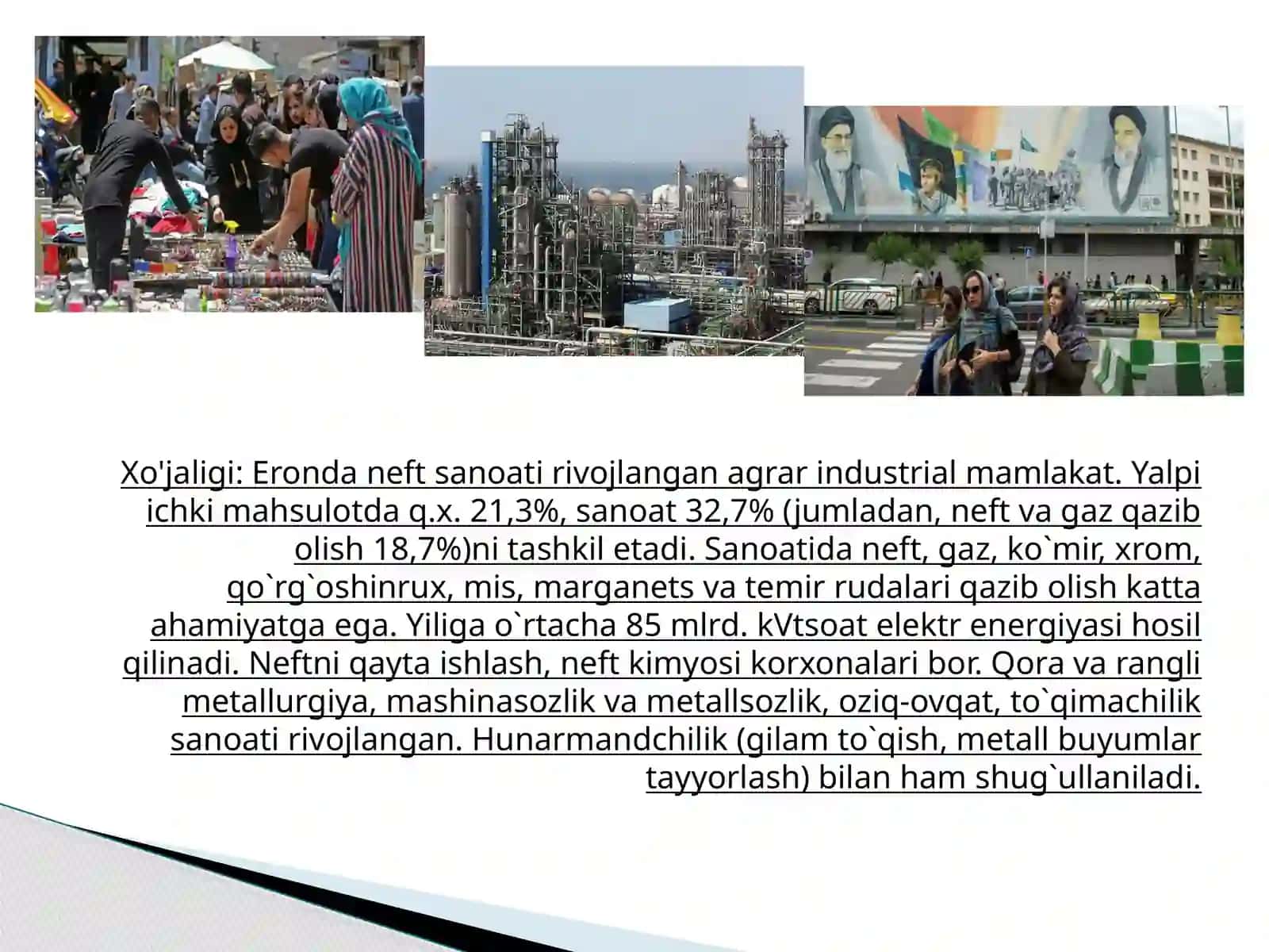 Eron Islom Respublikasining iqtisodiyoti 3