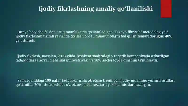 "Dizayn fikrlash" metodologiyasi 3